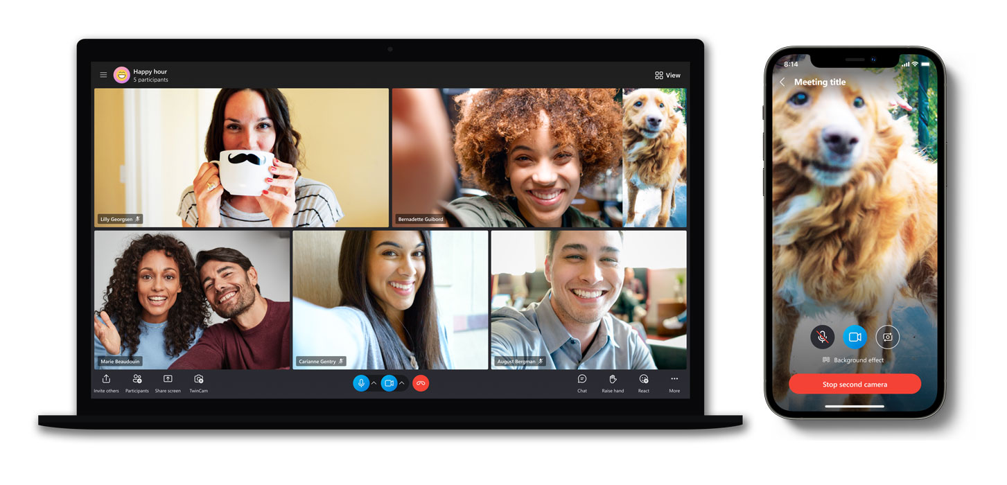 移动设备上的 Skype